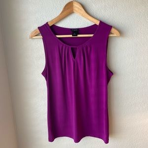 {Ann Taylor} Deep Purple Keyhole Tank